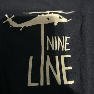 blue nine line t shirt